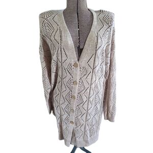 No brand boutique long cardigan size large